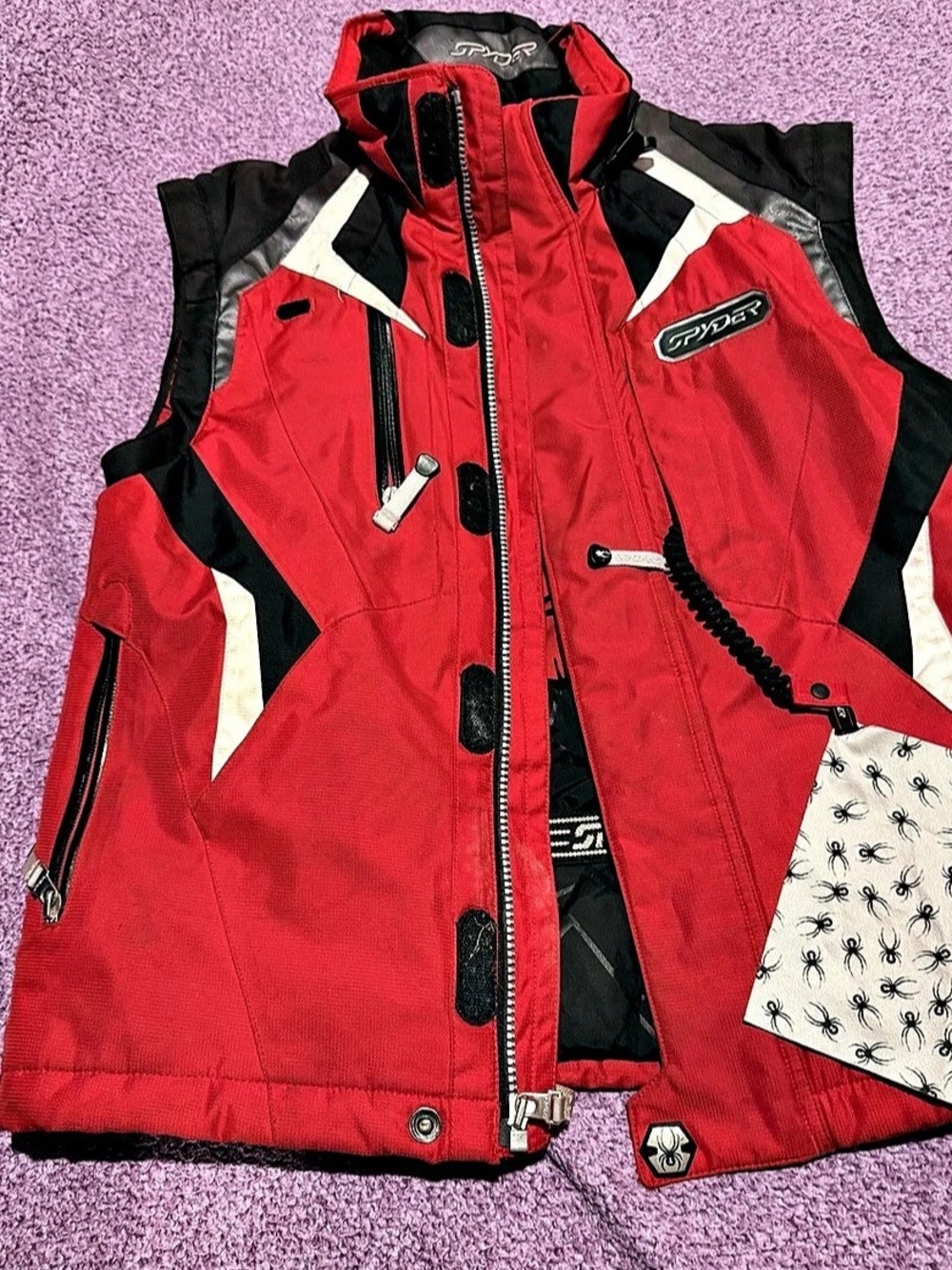 Spyder Kids Thinsulate Ski Vest Red & Black Size 12